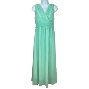 Happy Rose Mint Green Maxi Mock Wrap Party Dress NEW Size 18